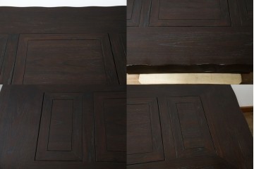 中古　広島県　博永家具　高級感漂う和モダンデザインが魅力の囲炉裏ダイニングセット　定価約134万円　(R-064836)