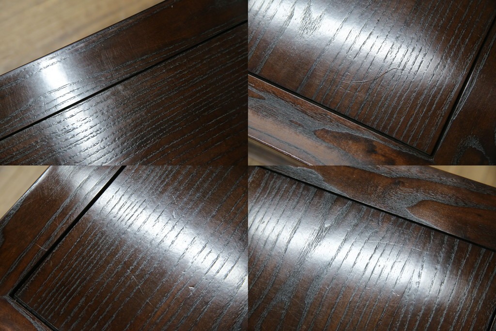 中古　広島県　博永家具　高級感漂う和モダンデザインが魅力の囲炉裏ダイニングセット　定価約134万円　(R-064836)