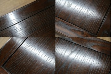 中古　広島県　博永家具　高級感漂う和モダンデザインが魅力の囲炉裏ダイニングセット　定価約134万円　(R-064836)