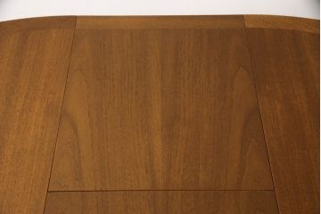 イギリスビンテージ　Nathan(ネイサン)社　チーク材　スタイリッシュなデザインが魅力的なエクステンションテーブル(ダイニングテーブル、拡張式テーブル、ラウンドテーブル、北欧、ヴィンテージ、2人掛け、4人掛け、6人掛け)(R-064839)