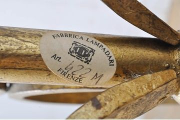 イタリアフィレンツェビンテージ　FABBRICA LAMPADARI　上品な佇まいが魅力のロートアイアンスタンドライト(フロアスタンド、ヴィンテージ)(R-064841)