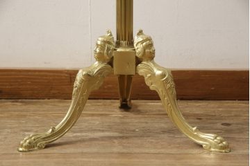 新品未使用　イタリア製　組み立て式　真鍮(しんちゅう)　ゴージャスな装飾が空間に華やぎをもたらすコートハンガー(ポールハンガー、ホールハンガー、帽子掛け、店舗什器)(定価約5万円)(R-064843)