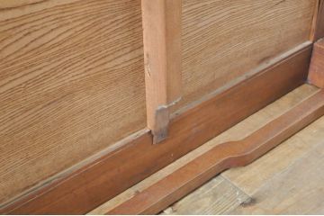 和製アンティーク　上手物!!　総欅(ケヤキ)材　重厚な天板一枚板が魅力の座卓(ローテーブル、センターテーブル)(R-064844)