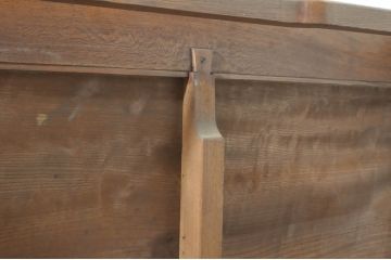 和製アンティーク　上手物!!　総欅(ケヤキ)材　重厚な天板一枚板が魅力の座卓(ローテーブル、センターテーブル)(R-064845)