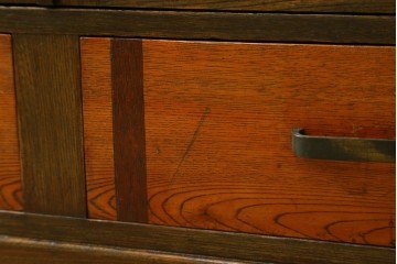 和製アンティーク　昭和初期　モダンデザインが目を惹く本箱　(R-064847)