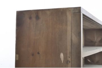 和製アンティーク　引き出し9杯!　レトロな趣を演出できる横長飾り棚(収納棚、オープンラック、サイドボード、サイドキャビネット、陳列棚)(R-064850)
