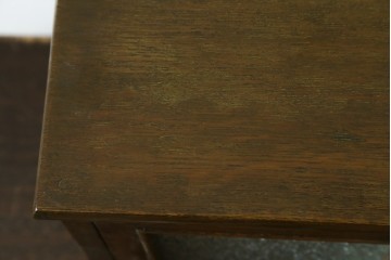 和製アンティーク　ダイヤガラス　懐かしい雰囲気が魅力的な扉付きの小さな収納箱　(R-064856)