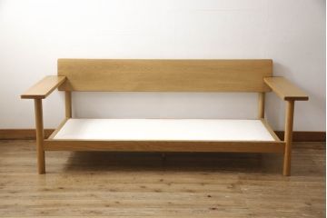 中古　IDEE(イデー)　DIMANCHE SOFA(C3)Leather(ディモンシュソファ)　本革(フルグレインレザー)　使い込まれた味わいが魅力的な2.5人掛けソファ(3人掛けソファ、2人掛けソファ)(定価約35万円)(R-064864)