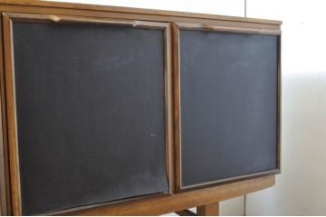 北欧ビンテージ　チーク材　ブラックカラーの扉が格好良い!!メンズライクな空間を演出するサイドボード(収納棚、戸棚、サイドキャビネット、引き出し、リビングボード、ヴィンテージ)(R-064865)