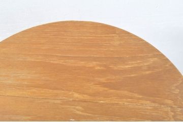 イギリスビンテージ　優しい木の温もり溢れるチーク材製のバタフライサイドテーブル(カフェテーブル、コーヒーテーブル、折りたたみテーブル、折り畳み、ラウンドテーブル、丸テーブル、花台、飾り台、店舗什器、ヴィンテージ)(R-064868)