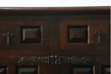 中古　美品　松本民芸家具　希少!　コレクションにもおすすめなS.P型サイドボード(収納棚、戸棚、サイドキャビネット、SP型)(R-064879)