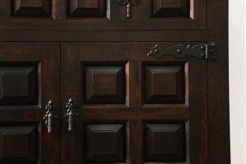 中古　美品　松本民芸家具　希少!　コレクションにもおすすめなS.P型サイドボード(収納棚、戸棚、サイドキャビネット、SP型)(R-064879)