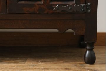 中古　美品　松本民芸家具　希少!　コレクションにもおすすめなS.P型サイドボード(収納棚、戸棚、サイドキャビネット、SP型)(R-064879)