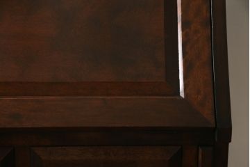中古　松本民芸家具　上品な雰囲気漂うライティングビューロー(ワークデスク、簿記机、在宅用、在宅ワーク用、収納棚、戸棚、サイドキャビネット)(R-064880)