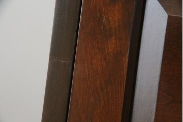 中古　松本民芸家具　上品な雰囲気漂うライティングビューロー(ワークデスク、簿記机、在宅用、在宅ワーク用、収納棚、戸棚、サイドキャビネット)(R-064880)