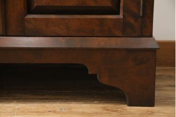 中古　松本民芸家具　上品な雰囲気漂うライティングビューロー(ワークデスク、簿記机、在宅用、在宅ワーク用、収納棚、戸棚、サイドキャビネット)(R-064880)