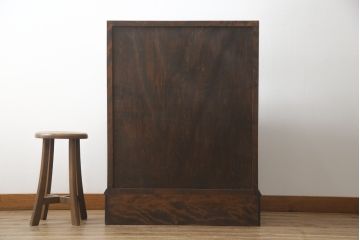 中古　松本民芸家具　上品な雰囲気漂うライティングビューロー(ワークデスク、簿記机、在宅用、在宅ワーク用、収納棚、戸棚、サイドキャビネット)(R-064880)