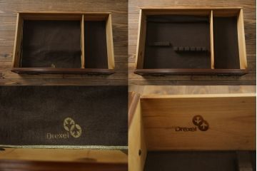 中古　美品　DREXEL HERITAGE(ドレクセルヘリテイジ)　高級感漂う上品なデザインのキャビネット(チャイナキャビネット、収納棚、戸棚、飾り棚、陳列棚、食器棚、カップボード)(R-064882)