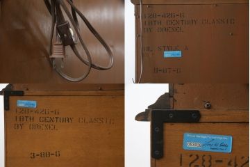 中古　美品　DREXEL HERITAGE(ドレクセルヘリテイジ)　高級感漂う上品なデザインのキャビネット(チャイナキャビネット、収納棚、戸棚、飾り棚、陳列棚、食器棚、カップボード)(R-064882)
