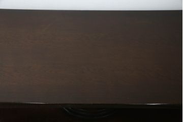イギリスビンテージ　エルム材　クラシカルな佇まいが魅力のステンドグラス入りサイドキャビネット(収納棚、戸棚、飾り棚、サイドボード、ヴィンテージ)(R-064883)