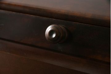 中古　北海道民芸家具　シンプルなデザインが魅力のライティングビューロー(ワークデスク、簿記机、在宅ワーク、在宅用、引き出し)(R-064884)