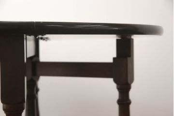 中古　美品　松本民芸家具　クラシカルな脚が目を惹くバタフライテーブル(ダイニングテーブル、ゲートレッグテーブル、2人掛け、4人掛け)(R-064885)