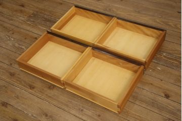中古　美品　松本民芸家具　シックな佇まいが魅力のG-1型面取り食器棚(収納棚、戸棚、カップボード、飾り棚、キャビネット)(R-064887)