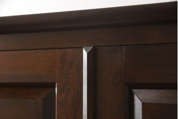 中古　美品　松本民芸家具　特注品　落ち着いた佇まいが魅力的なキャビネット(収納棚、戸棚、食器棚、本棚、本箱、ブックケース)(R-064888)