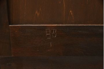中古　美品　松本民芸家具　特注品　落ち着いた佇まいが魅力的なキャビネット(収納棚、戸棚、食器棚、本棚、本箱、ブックケース)(R-064888)