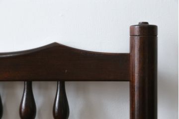 和製ビンテージ　松本民芸家具　#21型　ラッシ座面がお洒落なスピンドルアームチェア(椅子、イス、ダイニングチェア、ヴィンテージ)(定価約22万円)(R-064892)