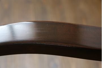 和製ビンテージ　松本民芸家具　#21型　ラッシ座面がお洒落なスピンドルアームチェア(椅子、イス、ダイニングチェア、ヴィンテージ)(定価約22万円)(R-064892)