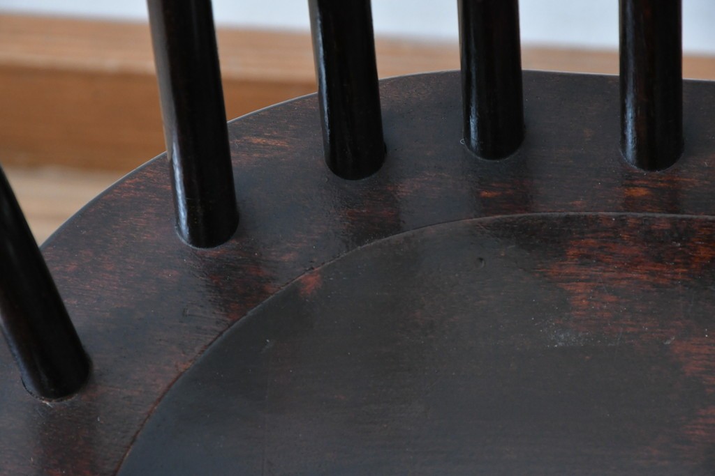 和製ビンテージ　松本民芸家具　#44A型　シックな色合いとクラシカルな佇まいが魅力のウィンザーチェア　定価約20万円　(R-064893)