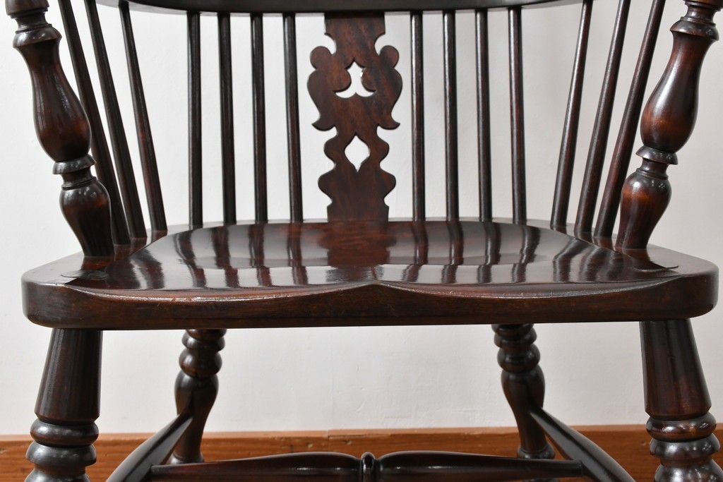 和製ビンテージ　松本民芸家具　#44A型　シックな色合いとクラシカルな佇まいが魅力のウィンザーチェア　定価約20万円　(R-064893)