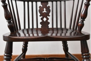 和製ビンテージ　松本民芸家具　#44A型　シックな色合いとクラシカルな佇まいが魅力のウィンザーチェア　定価約20万円　(R-064893)