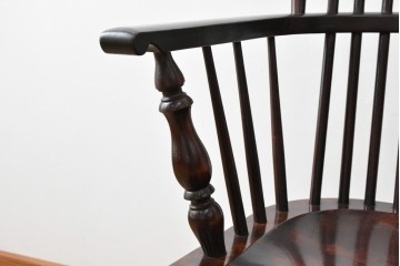 和製ビンテージ　松本民芸家具　#44A型　シックな色合いとクラシカルな佇まいが魅力のウィンザーチェア　定価約20万円　(R-064893)