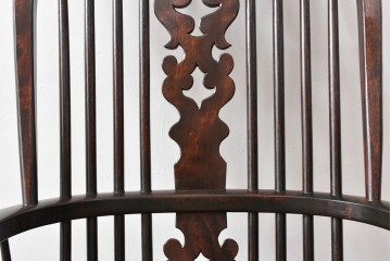 和製ビンテージ　松本民芸家具　#44A型　シックな色合いとクラシカルな佇まいが魅力のウィンザーチェア　定価約20万円　(R-064893)