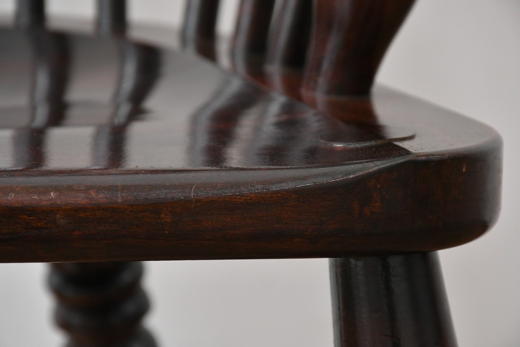 和製ビンテージ　松本民芸家具　#44A型　シックな色合いとクラシカルな佇まいが魅力のウィンザーチェア　定価約20万円　(R-064893)