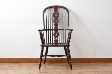 和製ビンテージ　松本民芸家具　#44A型　シックな色合いとクラシカルな佇まいが魅力のウィンザーチェア　定価約20万円　(R-064893)