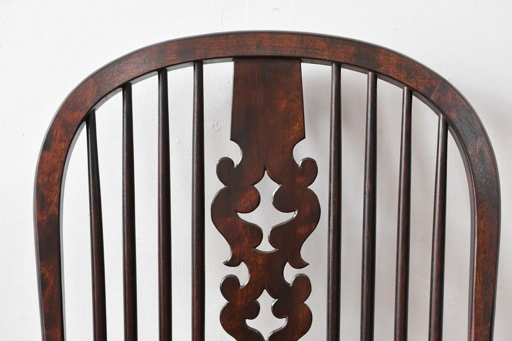 和製ビンテージ　松本民芸家具　#44A型　シックな色合いとクラシカルな佇まいが魅力のウィンザーチェア　定価約20万円　(R-064893)