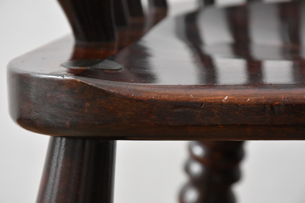 和製ビンテージ　松本民芸家具　#44A型　シックな色合いとクラシカルな佇まいが魅力のウィンザーチェア　定価約20万円　(R-064893)