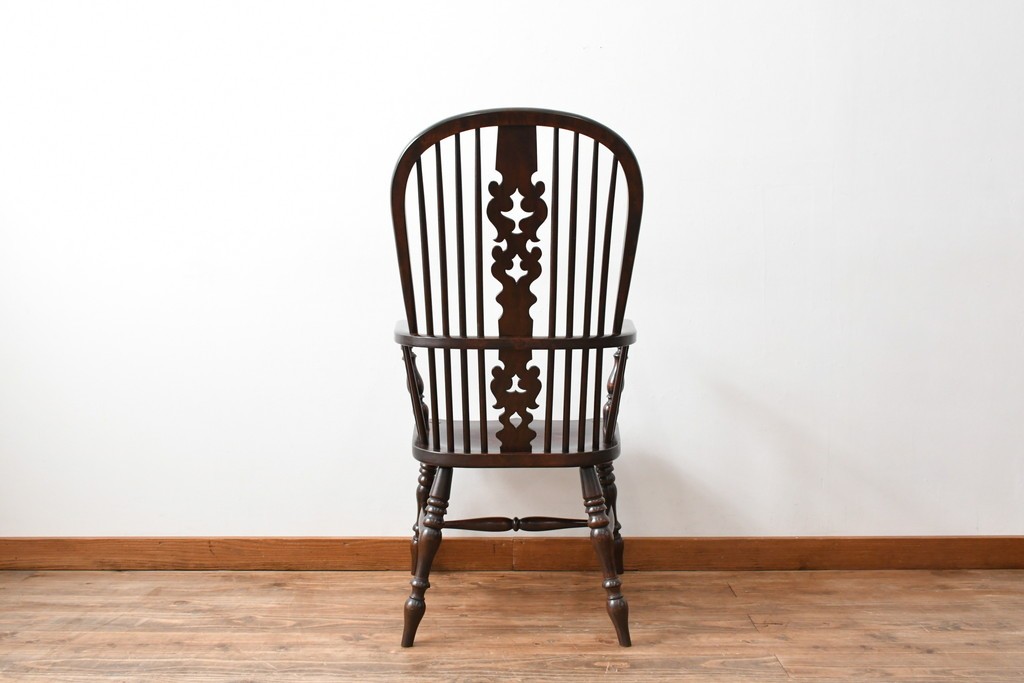 和製ビンテージ　松本民芸家具　#44A型　シックな色合いとクラシカルな佇まいが魅力のウィンザーチェア　定価約20万円　(R-064893)