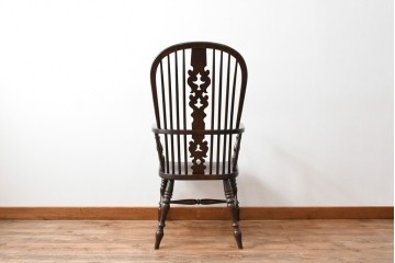 和製ビンテージ　松本民芸家具　#44A型　シックな色合いとクラシカルな佇まいが魅力のウィンザーチェア　定価約20万円　(R-064893)