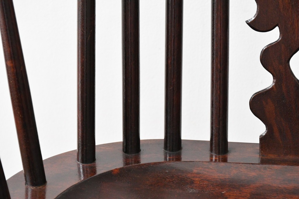 和製ビンテージ　松本民芸家具　#44A型　シックな色合いとクラシカルな佇まいが魅力のウィンザーチェア　定価約20万円　(R-064893)