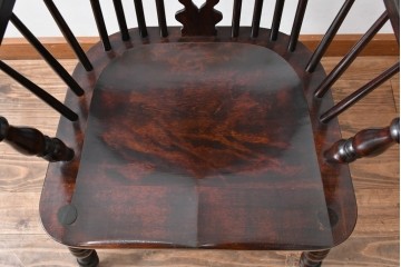 和製ビンテージ　松本民芸家具　#44A型　シックな色合いとクラシカルな佇まいが魅力のウィンザーチェア　定価約20万円　(R-064893)