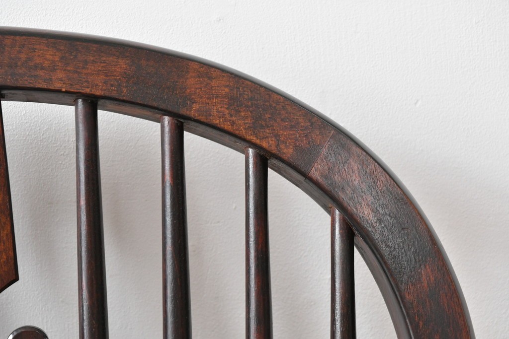 和製ビンテージ　松本民芸家具　#44A型　シックな色合いとクラシカルな佇まいが魅力のウィンザーチェア　定価約20万円　(R-064893)