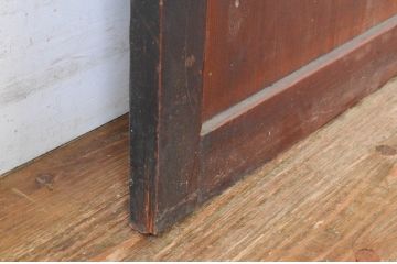 アンティーク建具　裏ガラス入り　落ち着いた和の空間を演出する格子帯戸1枚(格子戸、ガラス帯戸、引き戸)(R-064908)