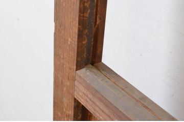 アンティーク建具　味わいある木味が魅力的なガラス戸1枚(引き戸)(R-064909)