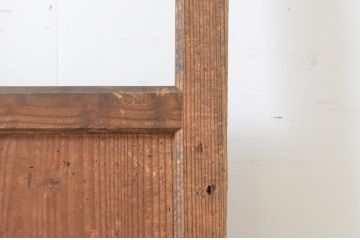 アンティーク建具　味わいある木味が魅力的なガラス戸1枚(引き戸)(R-064909)