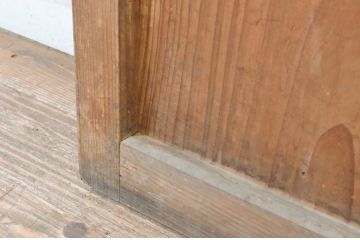 アンティーク建具　味わいある木味が魅力的なガラス戸1枚(引き戸)(R-064909)