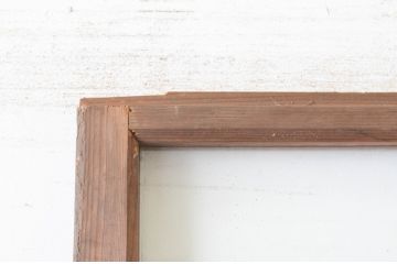 アンティーク建具　経年を感じさせる木味が魅力のガラス戸1枚(引き戸)(R-064910)